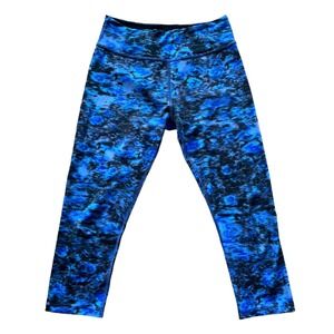 BEYOND YOGA Marled Blue Leggings Cropped USA Medium GUC